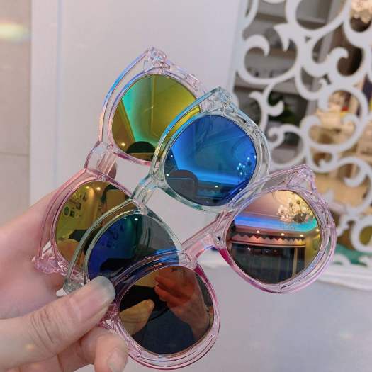 Kính Râm Trẻ Em,Kính Mát Gọng Tròn Chống Tia Uv Phong Cách Vintage Thời Trang Cho BéThích Hợp Cho Bé 1- 10Tuổi