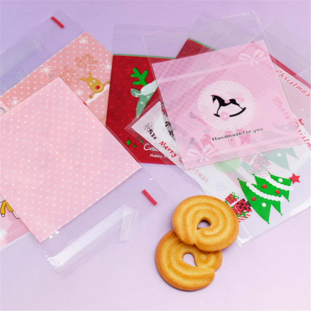 Bộ 95-100 túi dây kéo bằng nhựa thiết kế họa tiết hoạt hình dễ thương