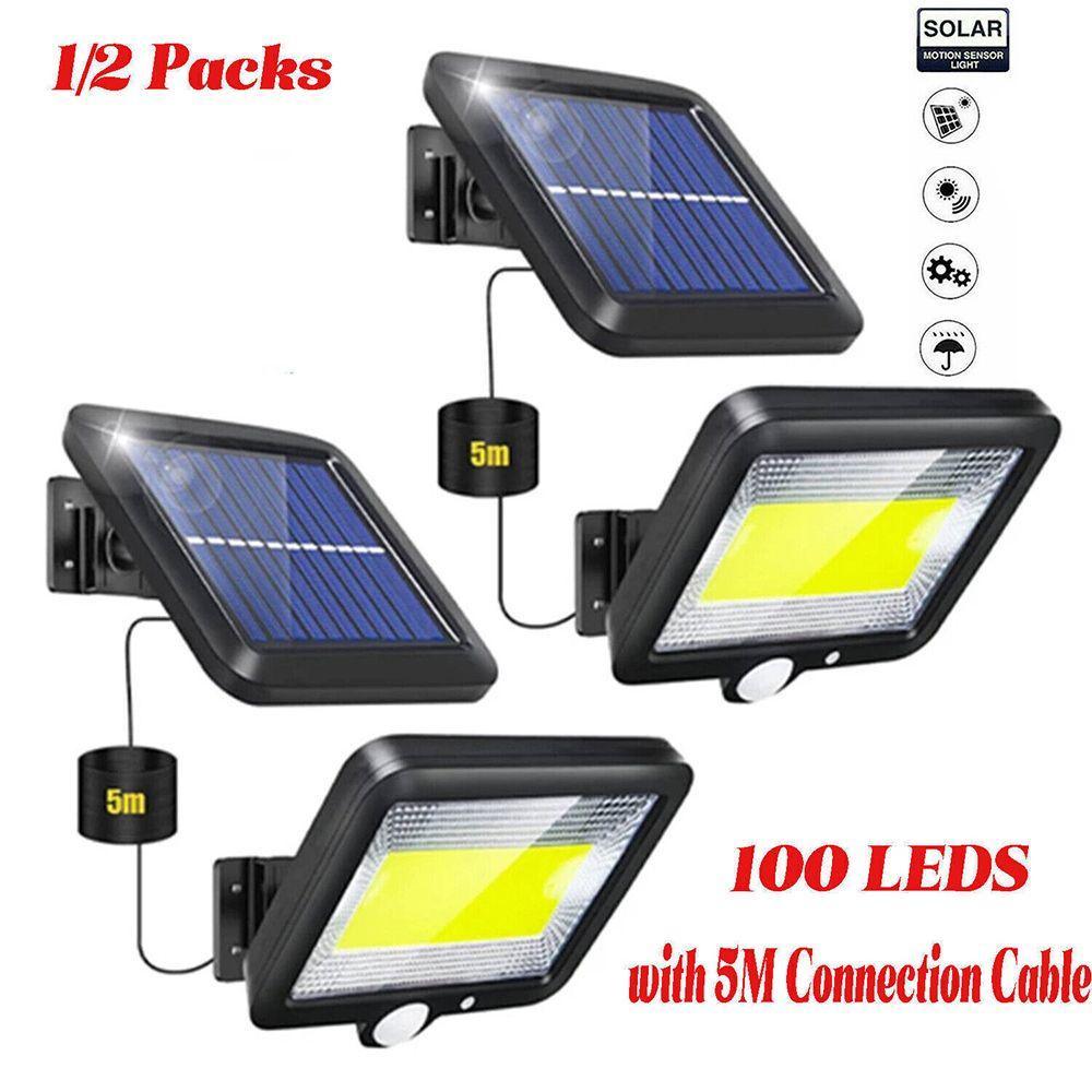 Đèn LED Gắn Tường 100 Bóng COB Năng Lượng Mặt Trời