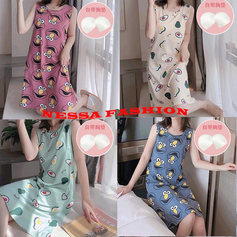 Váy Ngủ Nữ Siêu Xinh Xắn - Váy Mặc Nhà Có Miếng Đệm Áo Siêu Mát VN03