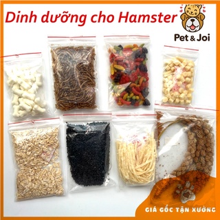 Đồ ăn thưởng cho hamster các loại⚡CHỈ 1 NGÀY⚡ - Sâu.phomai,canxi,mè đen, cá tuyết, vitamin, kê, kaytee..- PET&JOI