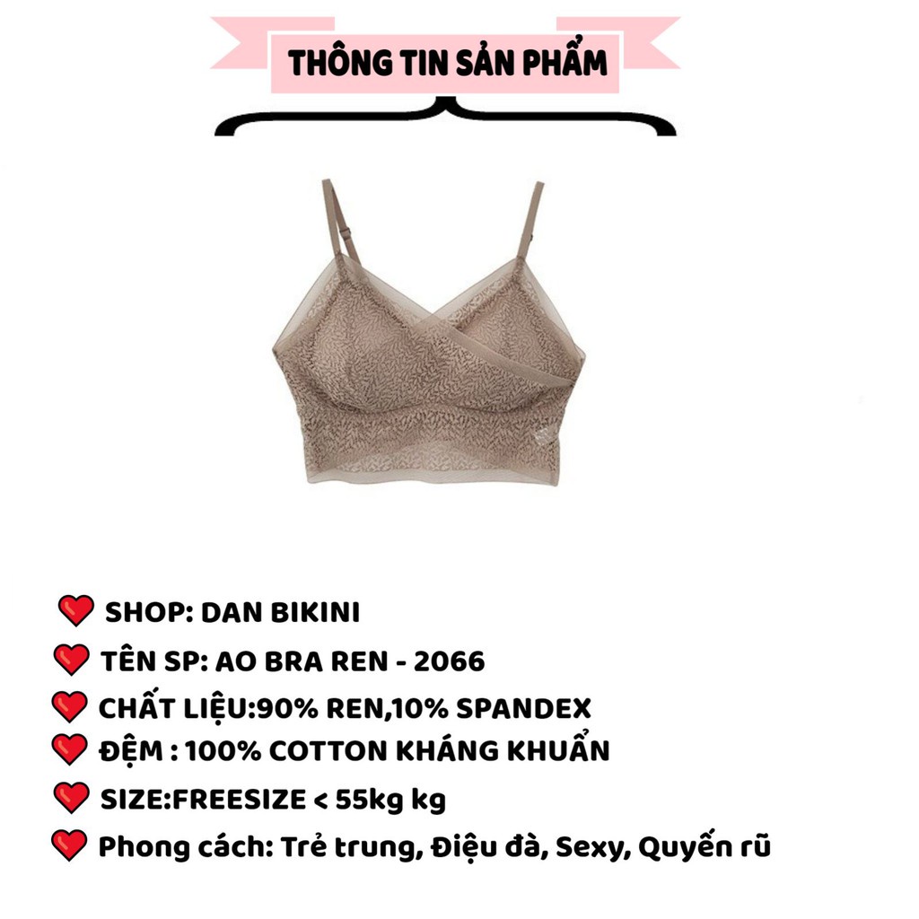 Áo Ngực Nữ - Áo Bra Ren Cao Cấp họa tiết ren lá gợi cảm tôn vòng một sexy quyến rũ mẫu 2066