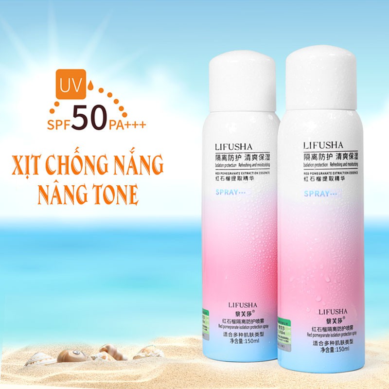 Xịt Chống Nắng Nâng Tone ☀️☀️ {FREESHIP} ☀️☀️ Mo'Fall 150ml Nội Địa Trung