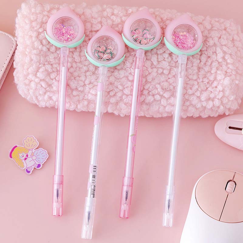 Bút gel Hình Trái Đào Dễ Thương Sáng Tạo