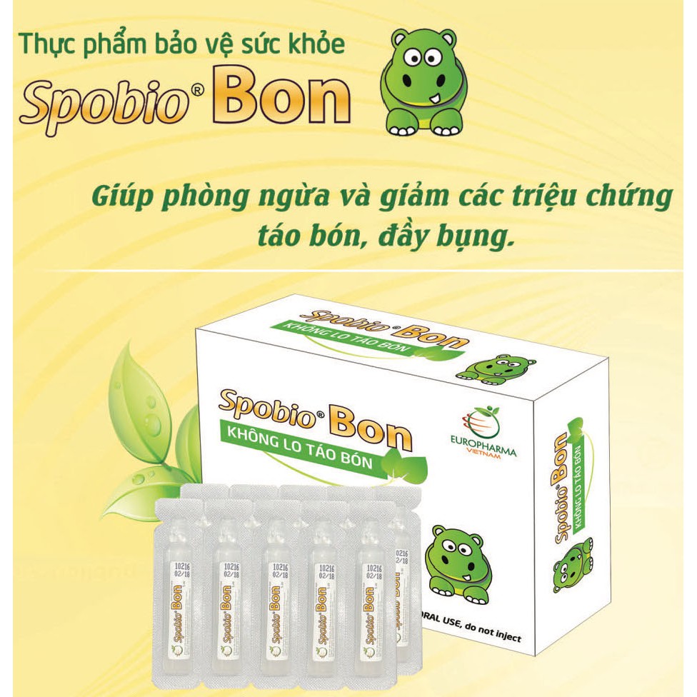 Combo 2 hộp Spobio Bon Không lo táo bón đày bụng ăn không tiêu chuyên biệt cho phụ nữ mang thai và đang cho con bú