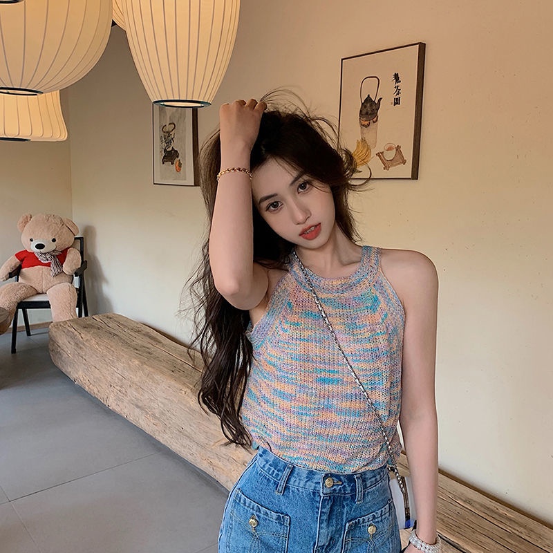 Áo Hai Dây Màu Sắc Quyến Rũ Phong Cách Vintage  tao bao