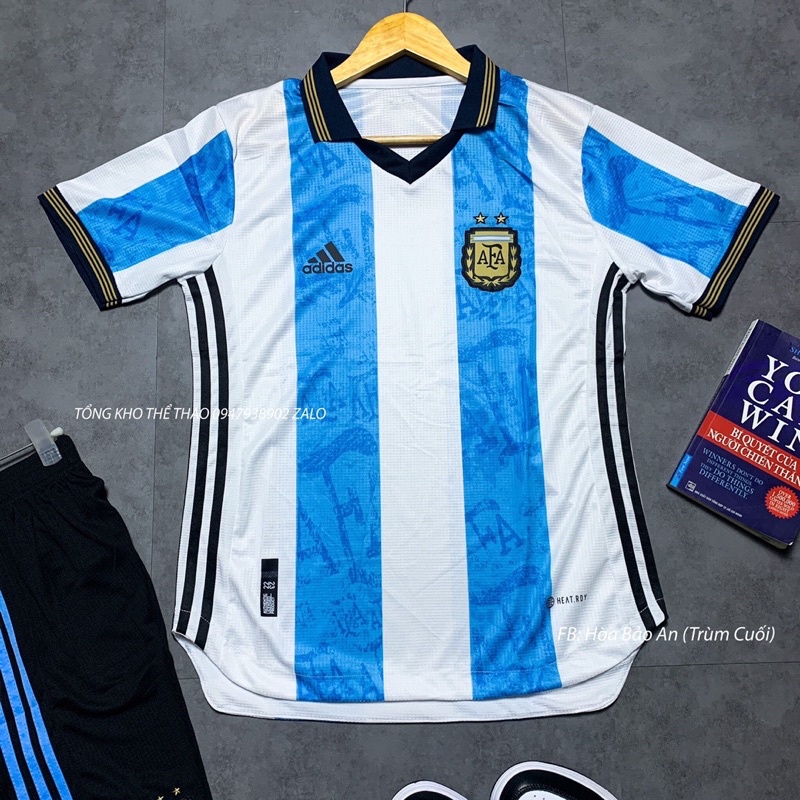 Bộ quần áo đá bóng ĐT Agentinal hàng cao cấp mẫu mới nhất 2023