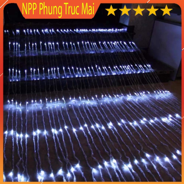 Bộ Đèn Led Thả Rèm Mưa Rơi/ Thác Nước - Đèn Nháy Thả Mành 10 Sợi 2m [có video] tết 2023