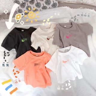 Áo thun tay ngắn chất liệu cotton mỏng thời trang mùa hè cho bé