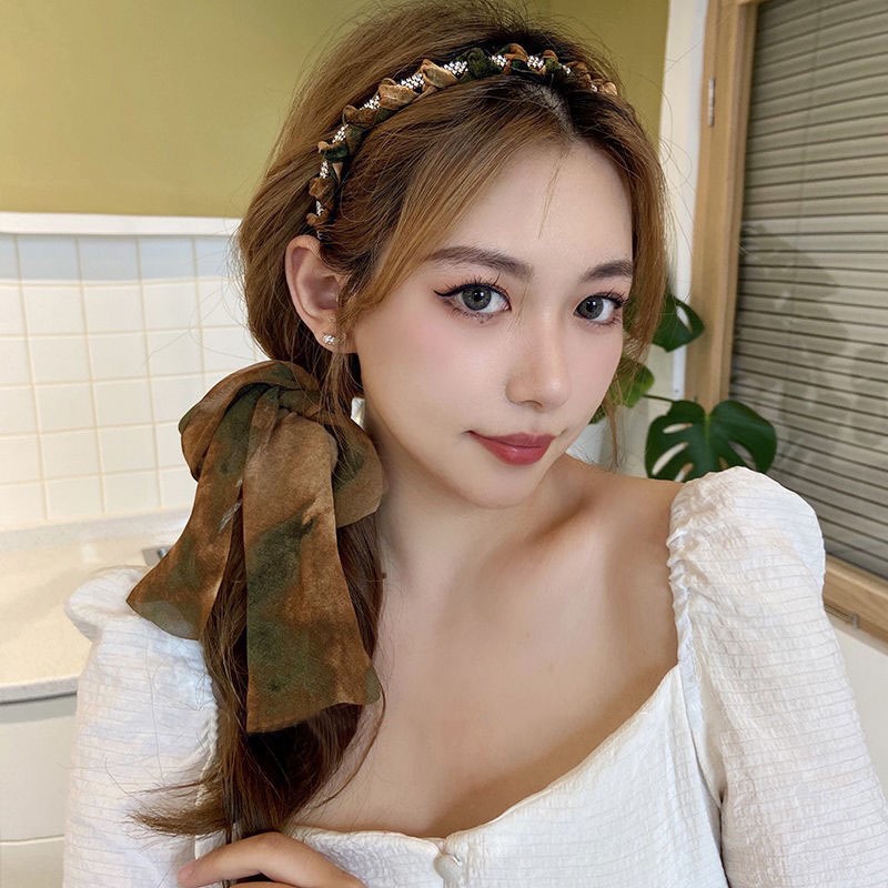 Băng Đô Cài Tóc Đính Nơ Phong Cách Hàn Quốc Cho Nữ