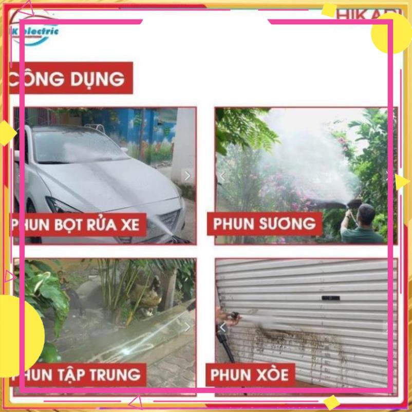 Máy rửa xe mini, Máy xịt rửa cao áp HIKARI HK-H3 - Có áp chống giật + Chống cháy [BH 24 Tháng]