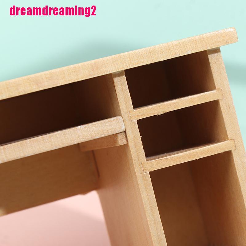 Bộ Bàn Phím Và Chuột Bằng Gỗ Cho Nhà Búp Bê