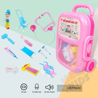 Vali kéo bộ đồ chơi Bé Tập Làm Bác Sĩ HT7639