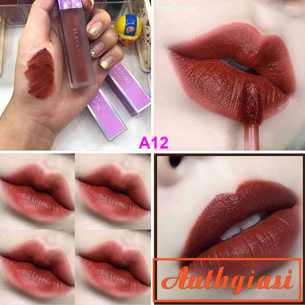 Son kem mịn lì Black Rouge A03 Đỏ Cam / A05 Cam Đỏ / A06 Đỏ Gạch / A12 Đỏ Nâu / A22 Đỏ Burgundy | BigBuy360 - bigbuy360.vn