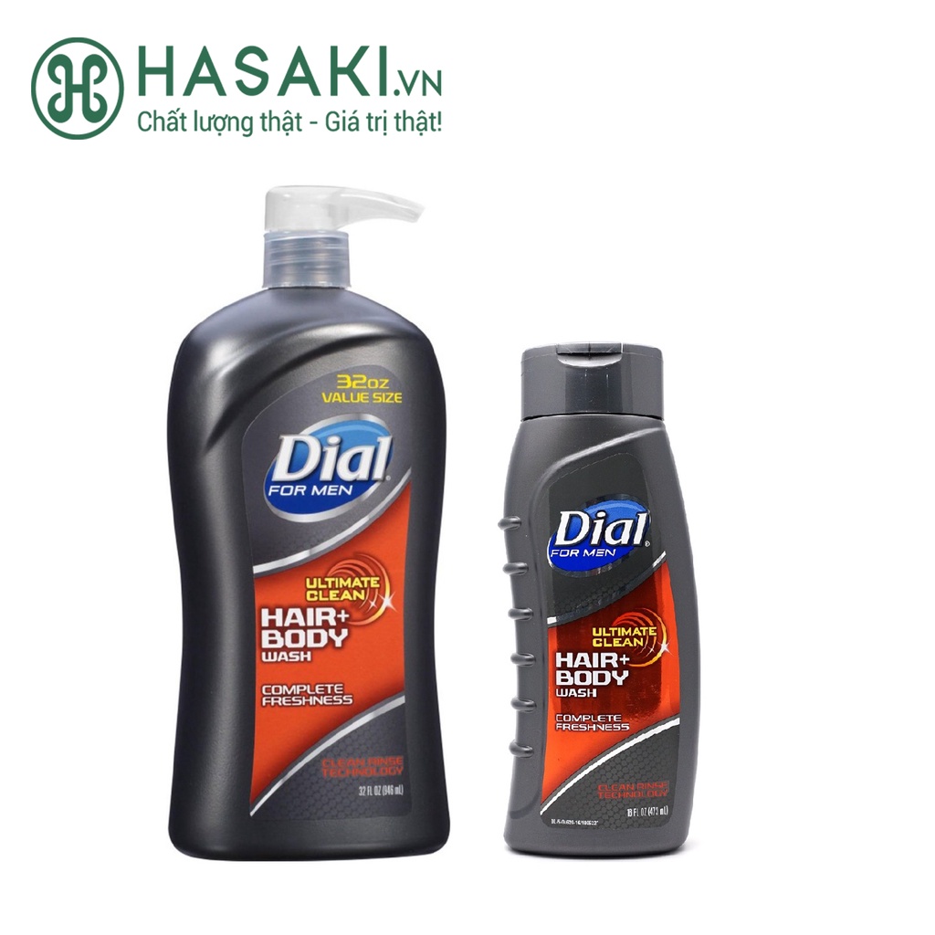 Sữa Tắm Gội Cho Nam Dial Ultimate Clean Hair And Body Wash