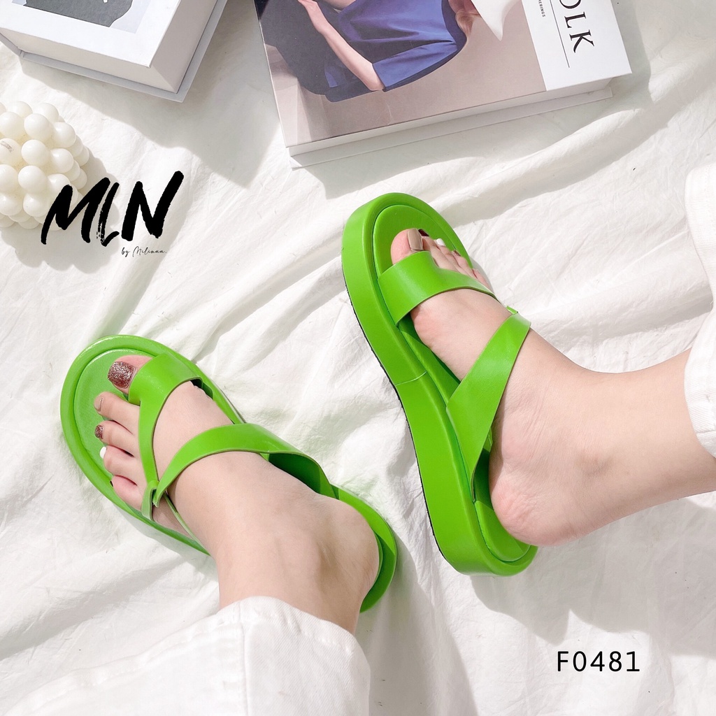 DÉP NỮ ĐẾ XUỒNG 3P QUAI XOẮN MÃNH PHỐI XỎ NGÓN PHONG CÁCH HÀN QUỐC F0481