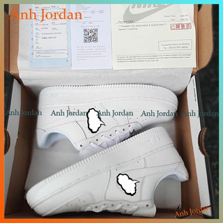 Giày_nike trắng full, giày af1 trắng bản đặc biệt full box + bill