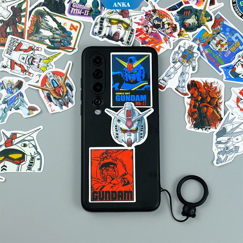 Mobile Bộ 50 Miếng Dán Trang Trí Sổ Tay / Điện Thoại Chống Thấm Nước Họa Tiết Gundam