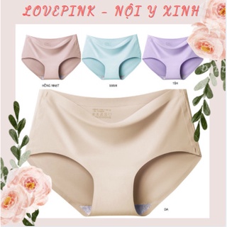 Quần lót nữ thun lạnh, quần lót đúc su không đường may mặc trong váy dễ thương có lót kháng khuẩn - 001QL92