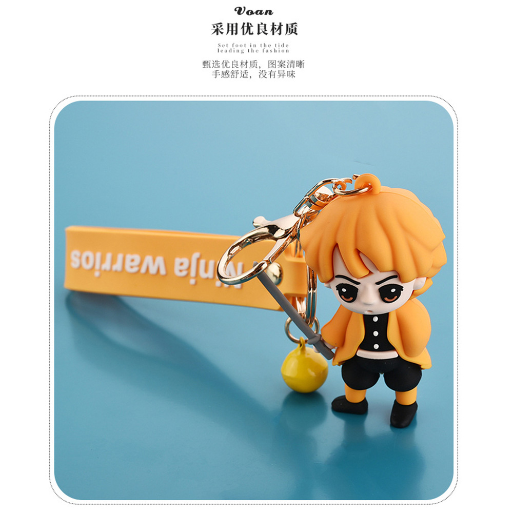 Móc khóa búp bê hình nhân vật anime Demon Slayer Blade đáng yêu