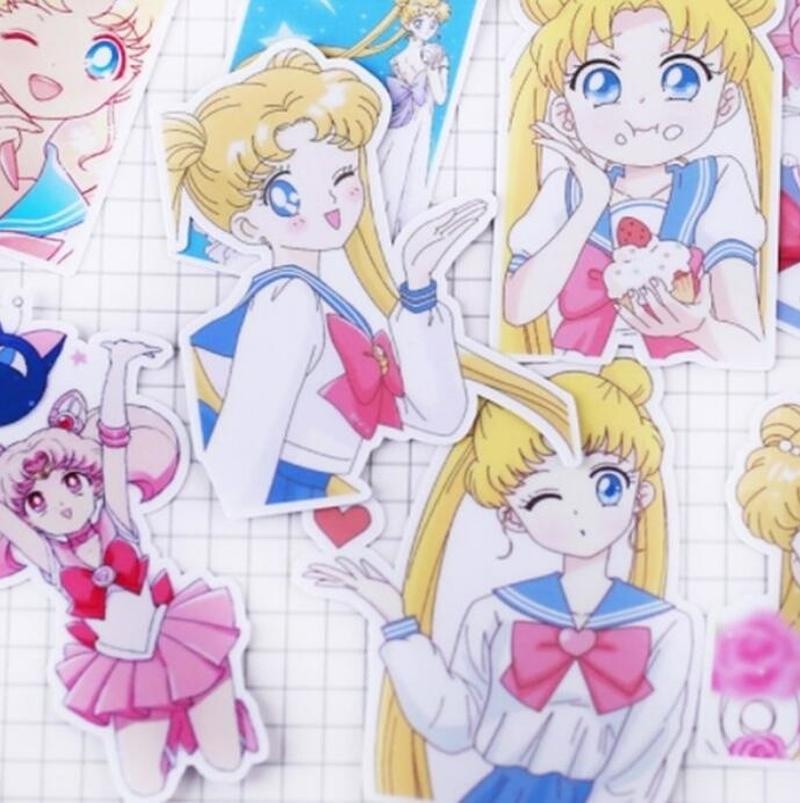 Set 33 miếng dán trang trí hình thủy thủ mặt trăng S2