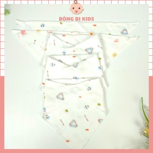 Yếm Tam Giác Cho Bé Quấn Cổ Quàng Cổ Yếm Dãi Ăn Dặm Cotton Cho Bé Sơ Sinh Đến 4 Tuổi BÔNG BI KIDS STORE