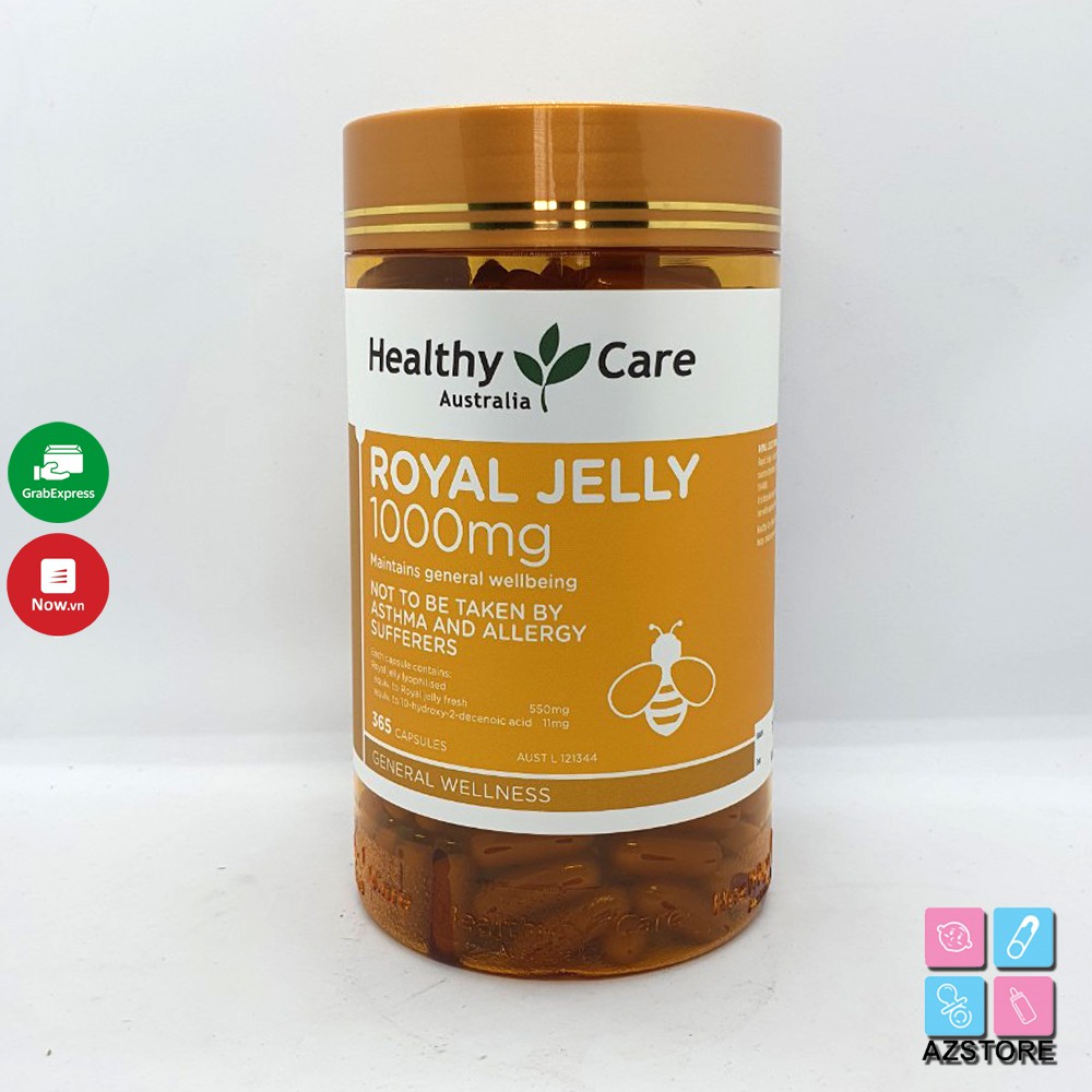 Sữa ong chúa Healthy Care Royal Jelly 1000mg 365 viên - Ong Chúa Úc