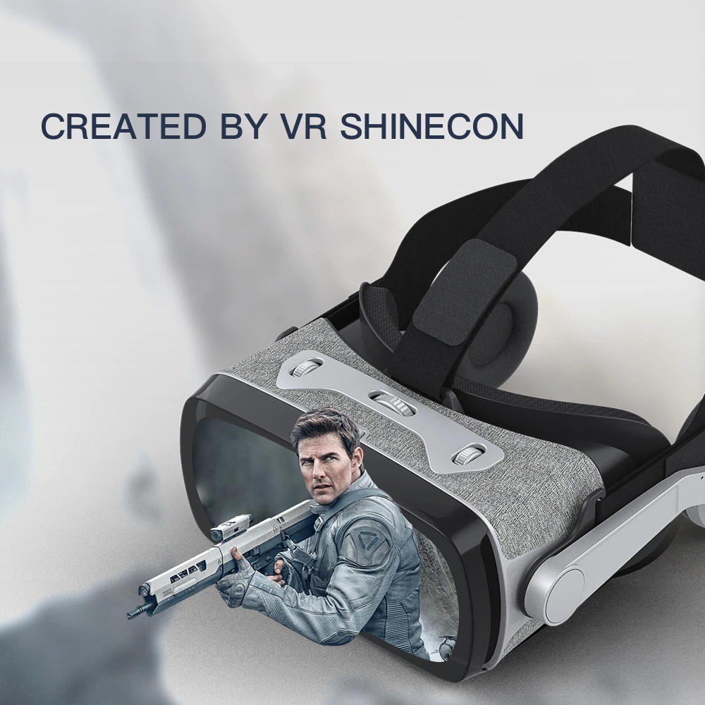 KÍNH THỰC TẾ ẢO BLUETOOTH HỖ TRỢ MÀN HÌNH 6.5INCH CÓ TAI NGHE VR SHINECON G07E/K0