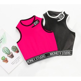 Áo thun bé gái, kiểu sport body ôm, lửng kiểu ba lỗ, phong cách thể thao - Quần áo trẻ em - Socnaukids (200544.B)