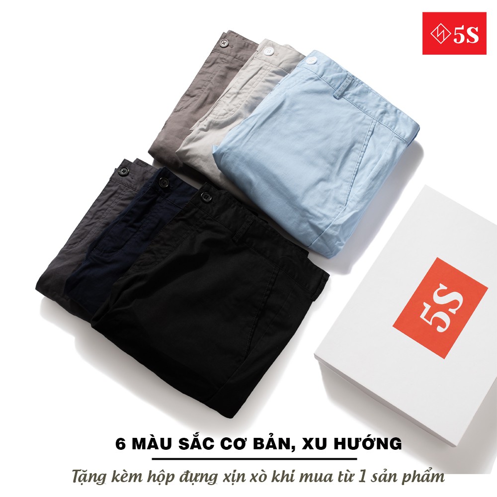 [Mã FAMALLT5 giảm 15% đơn 150K] Quần Short Nam 5S (6 màu), Chất Liệu Cotton Thoải Mái, Thiết Kế Lưng Cài (QSK21050-05) | BigBuy360 - bigbuy360.vn