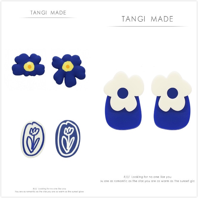 Khuyên tai dạng kẹp hình hoa đơn giản không cần xỏ lỗ bằng bạc cao cấp hàng mới dành cho bạn nữ