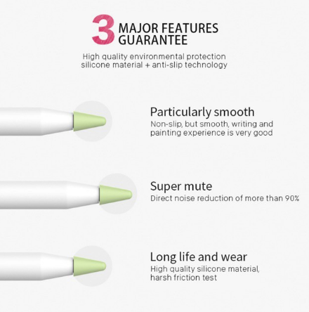 Set 8 đầu bút cảm ứng thay thế thích hợp cho Apple pencil thế hệ 1 2