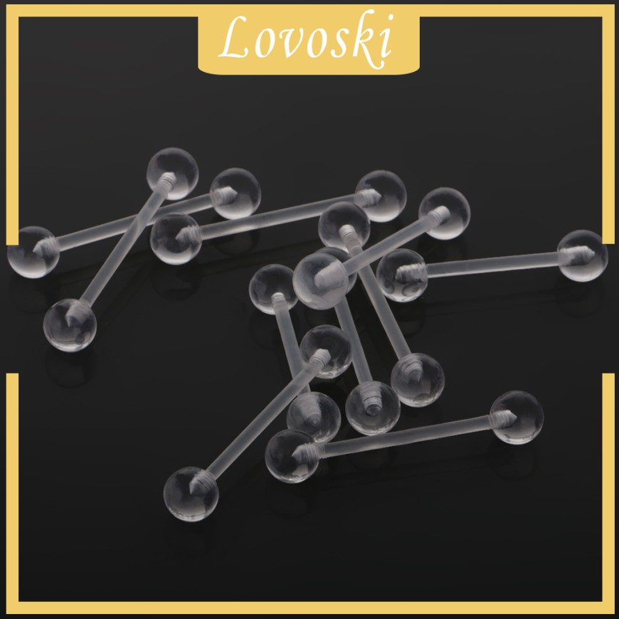 [Lovoski] Bộ 10 Khuyên Xỏ Cơ Thể Chất Liệu Acrylic