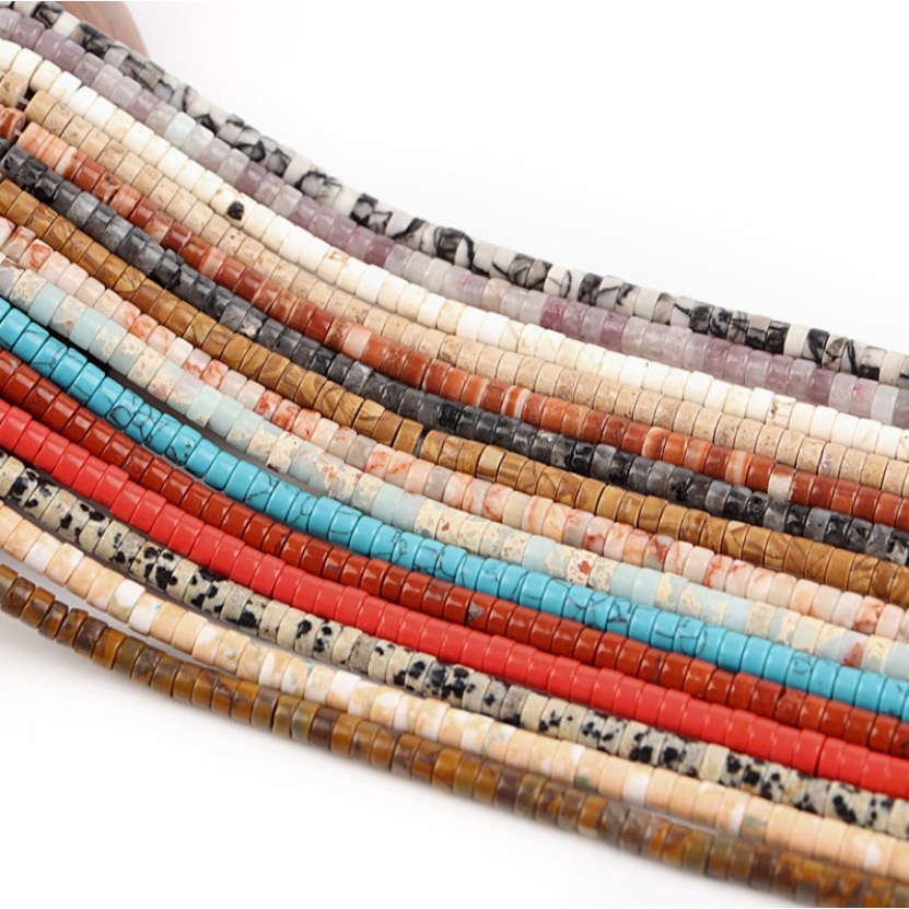 DIY Imitation Imperial Flat Spacer Beads For Making Jewelry 2x4mm