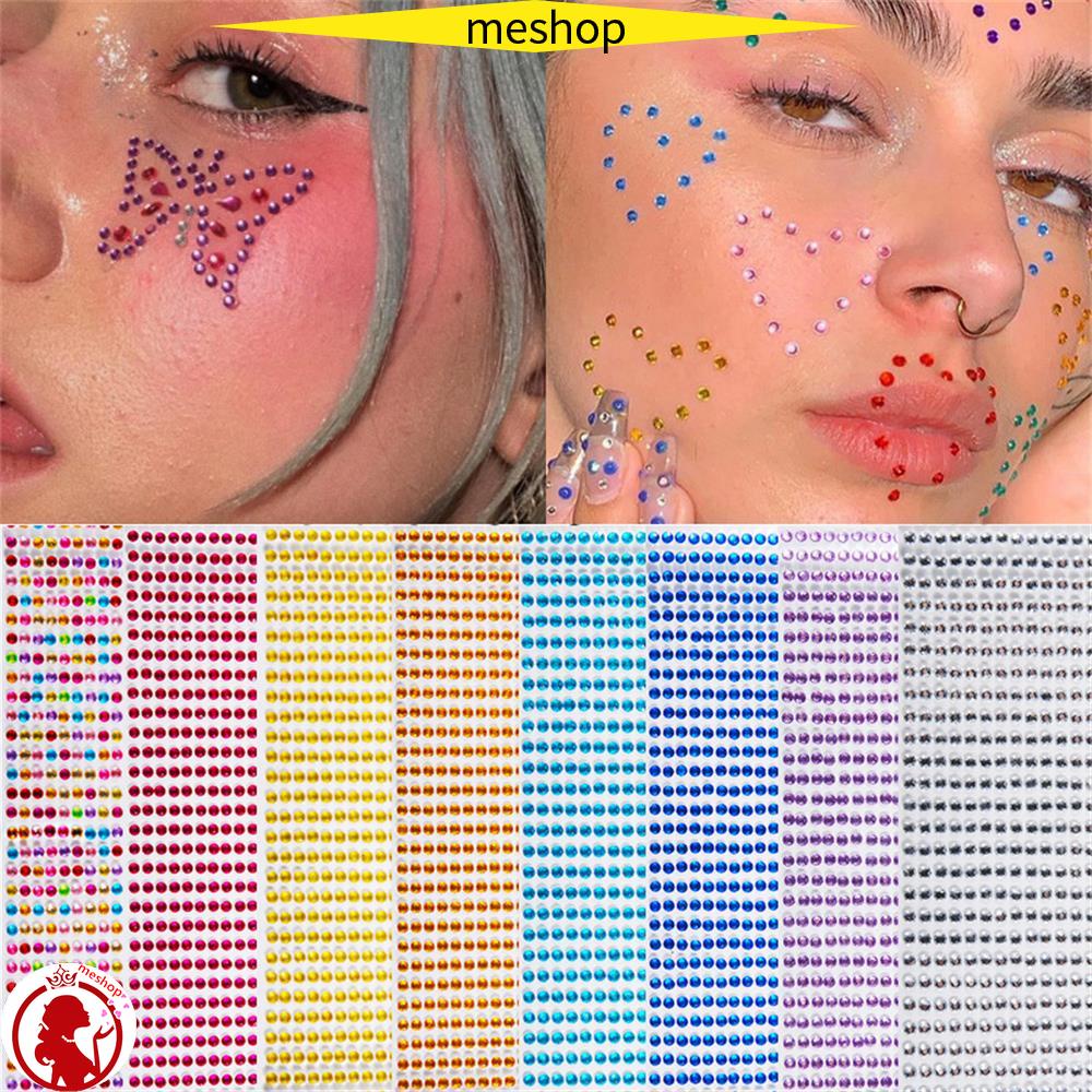 ❦ME❦ 504Pcs/sheet 3D Diamond DIY Art Nail Decals|Stickers New Eyebrow Body Self Adhesive Face Decoration/Multicolor