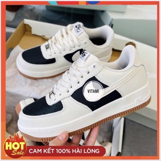 Giày Sneaker kem đen thể thao 2022 đủ phụ kiện