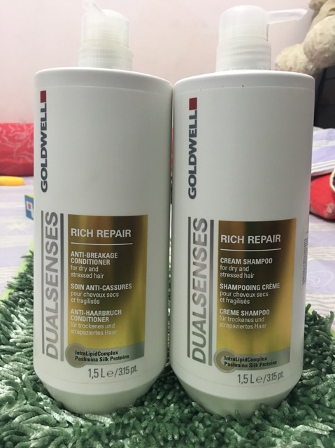 Gội xả GOLDWELL 750ml phục hồi tóc hư tổn Dualsenses Rich Repair