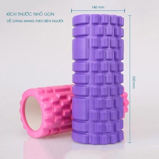 Con lăn yoga foam roller massage dãn cơ tập gym,yoga, loại 33 cm