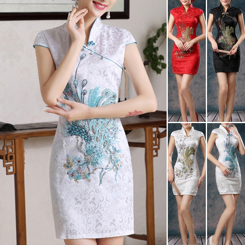 FREESHIP ĐƠN 99K_ Sườn Xám Ngắn Phong Cách Trung Hoa Cổ Điển Đáng Yêu | BigBuy360 - bigbuy360.vn