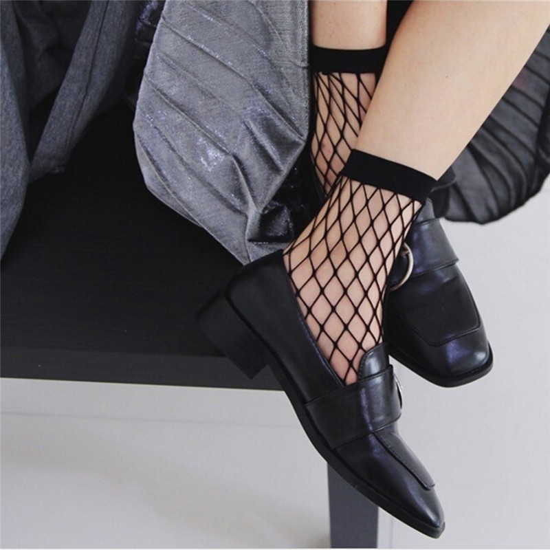 Tất Lưới Ngắn Ngang Mắt Cá Chân Cho Nữ