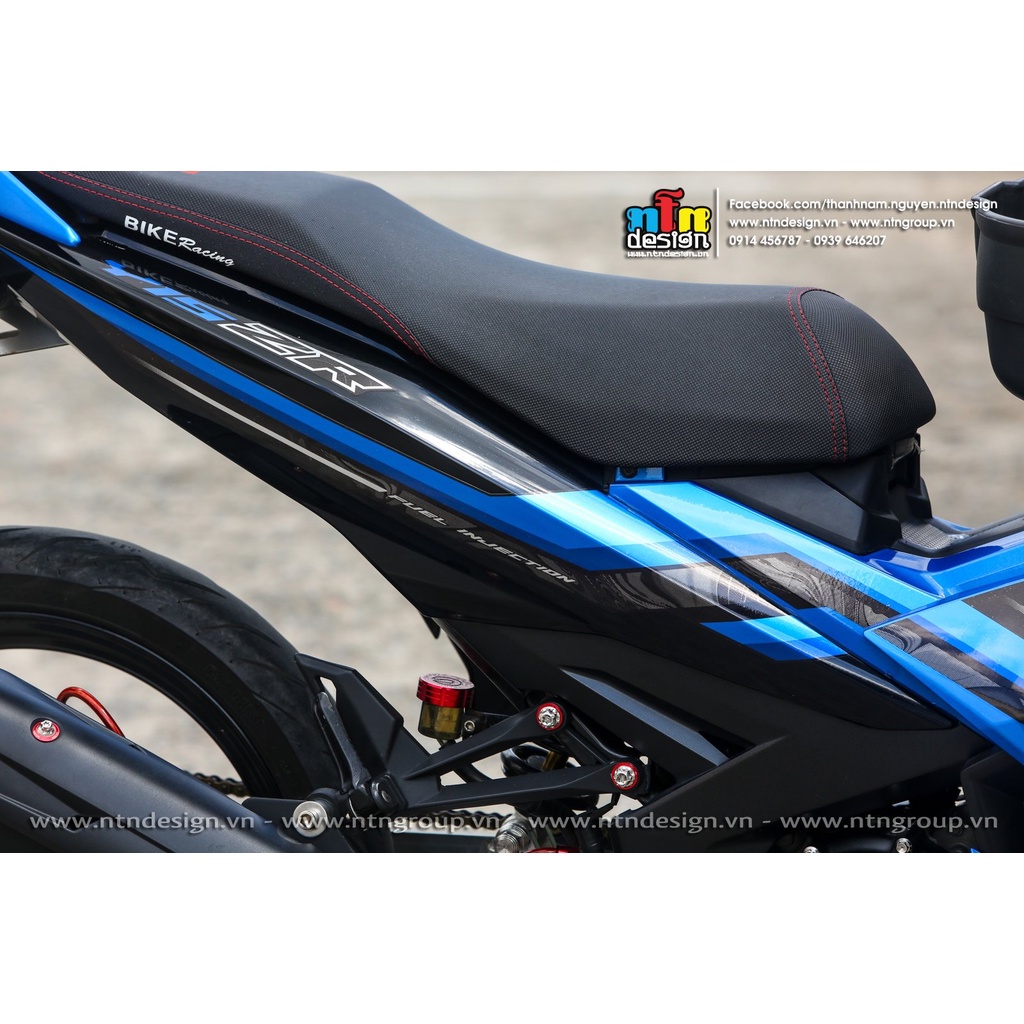 [Ảnh thật] Tem /decal Hot 2022 - mẫu Y15ZR mới nhất cho Exciter 150 xanh đen - CHUẨN ZIN - không bay màu
