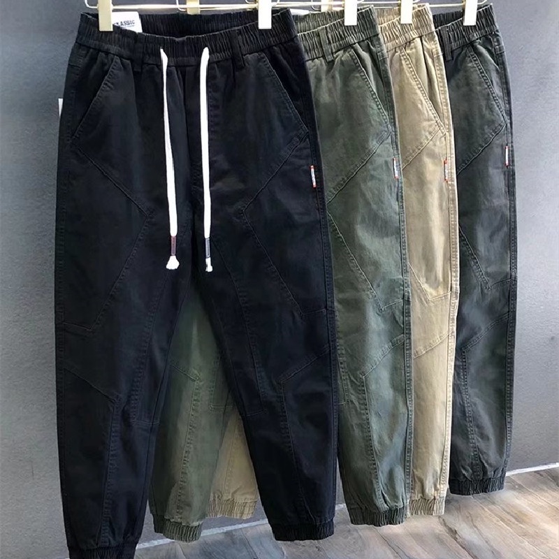 Quần túi hộp dáng rộng phong cách thời trang Hong Kong chất lượng cao size M-3XL cho nam