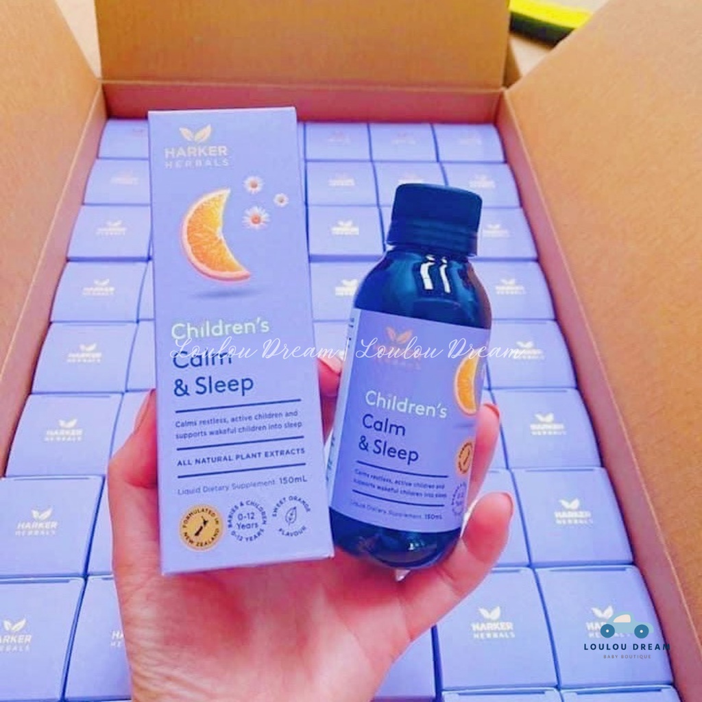 Siro Ngủ Ngon Harker Herbals tím Calm &amp; Sleep New Zealand cho bé từ 0-12 tuổi