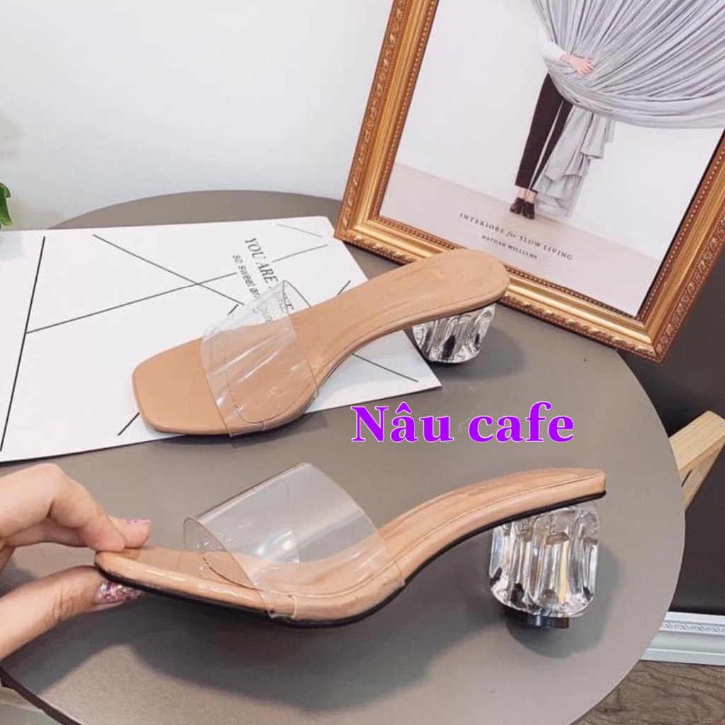 Guốc cao gót nữ quai trong cao 5p bán giá xưởng - mã 754