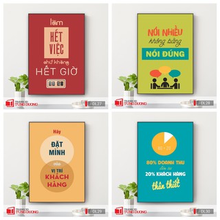 [Giá Xưởng] Tranh treo tường động lực văn phòng câu nói slogan truyền cảm hứng, tranh canvas trang trí DL06