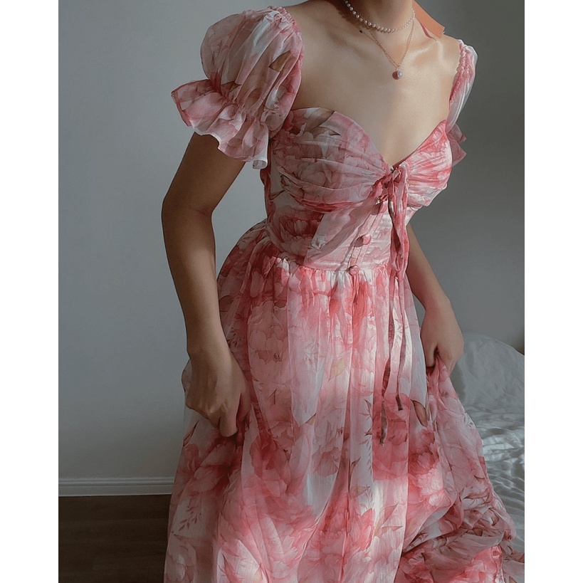 ĐẦM VOAN HOA UP thoi trang shop valentina