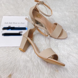 GIÀY CAO GÓT SANDAL 7 PHÂN QUAI NGANG