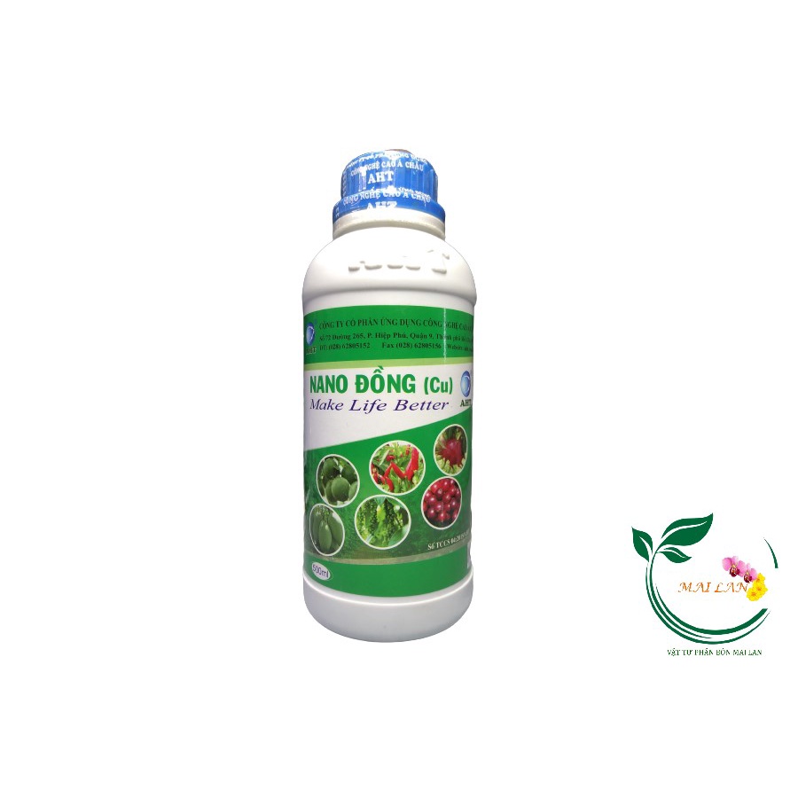 Phân Bón Vi Lượng Nano Đồng (Cu) Aht - #074 500ml