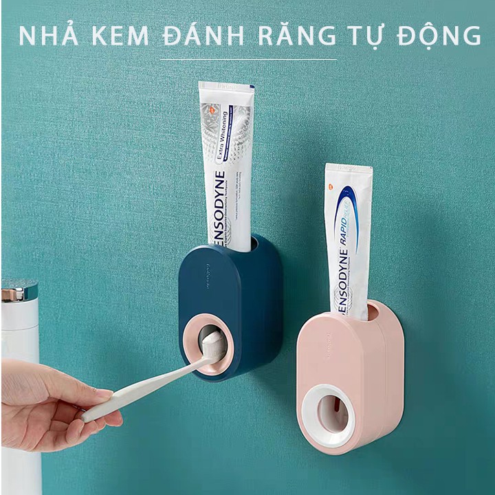 Dụng cụ nhả kem đánh răng tự động gắn tường siêu chắc, bộ nhả kem đánh răng cao cấp LALALAND