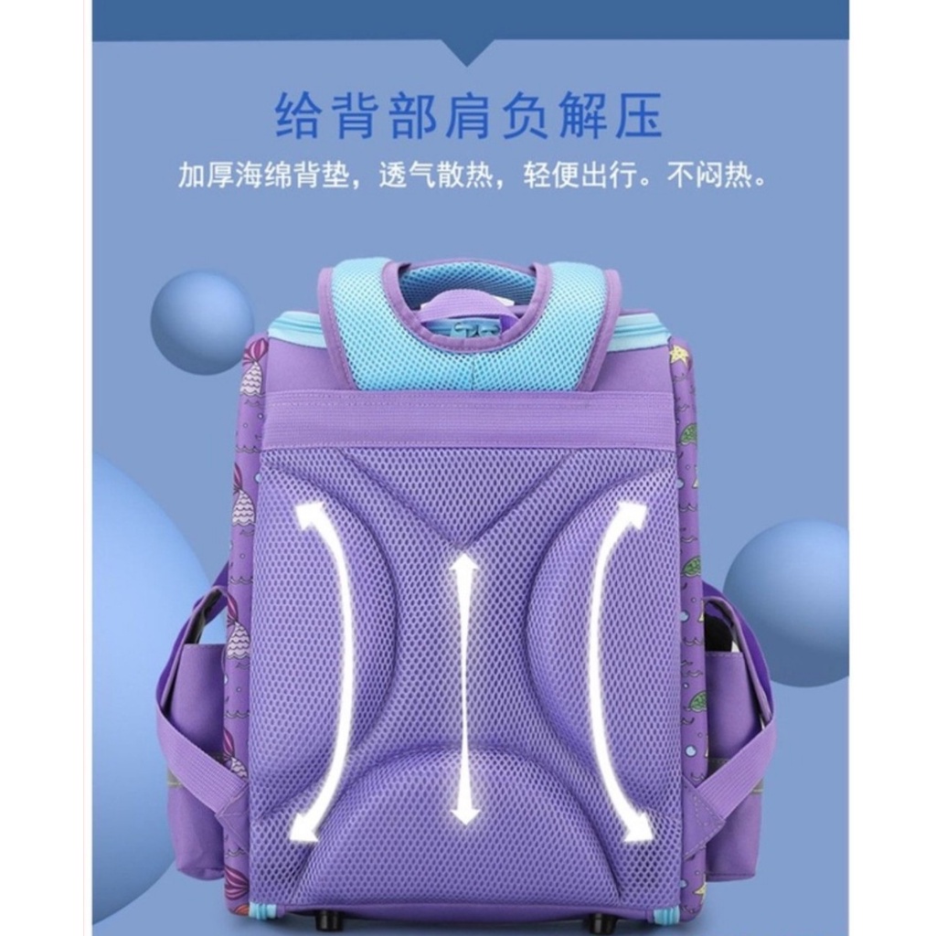 Balo cho bé nam nữ tiểu hoc, Balo chống gù cấp 1 bé trai gái siêu nhẹ, in 3D cao cấp dễ thương